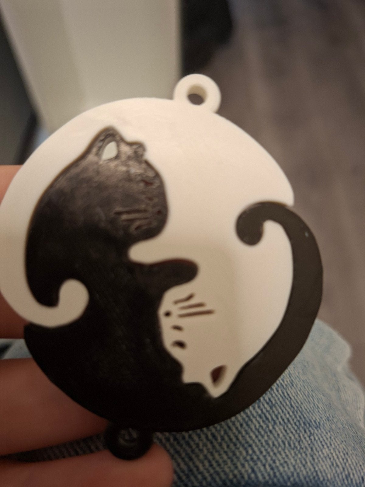 Yin Yang Kat Sleutelhangers, Ophalen, Nieuw, Dier of Natuur