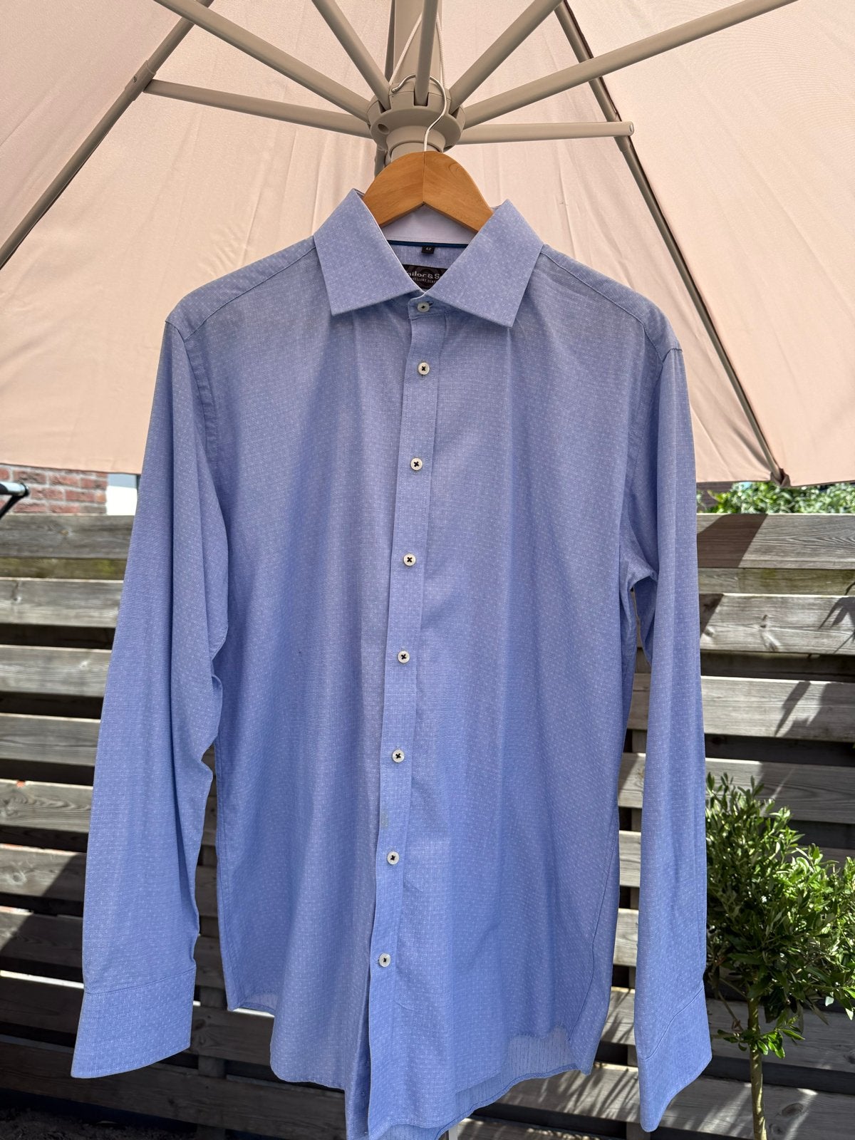 Tailor & Son Slim Fit overhemd - Halswijdte 42, Kleding | Heren, Overhemden, Ophalen of Verzenden, Zo goed als nieuw, Blauw, Halswijdte 41/42 (L)