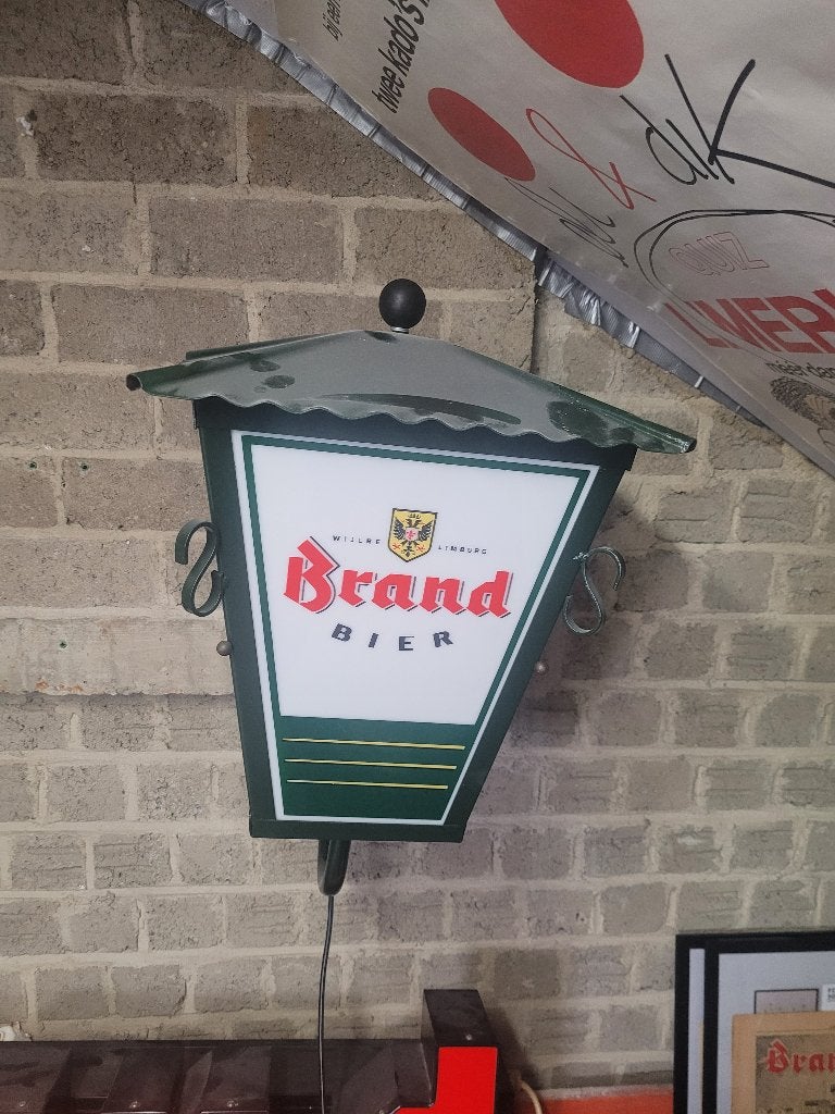 Brand bier lamp, Ophalen, Gebruikt, Reclamebord, Plaat of Schild, Brand