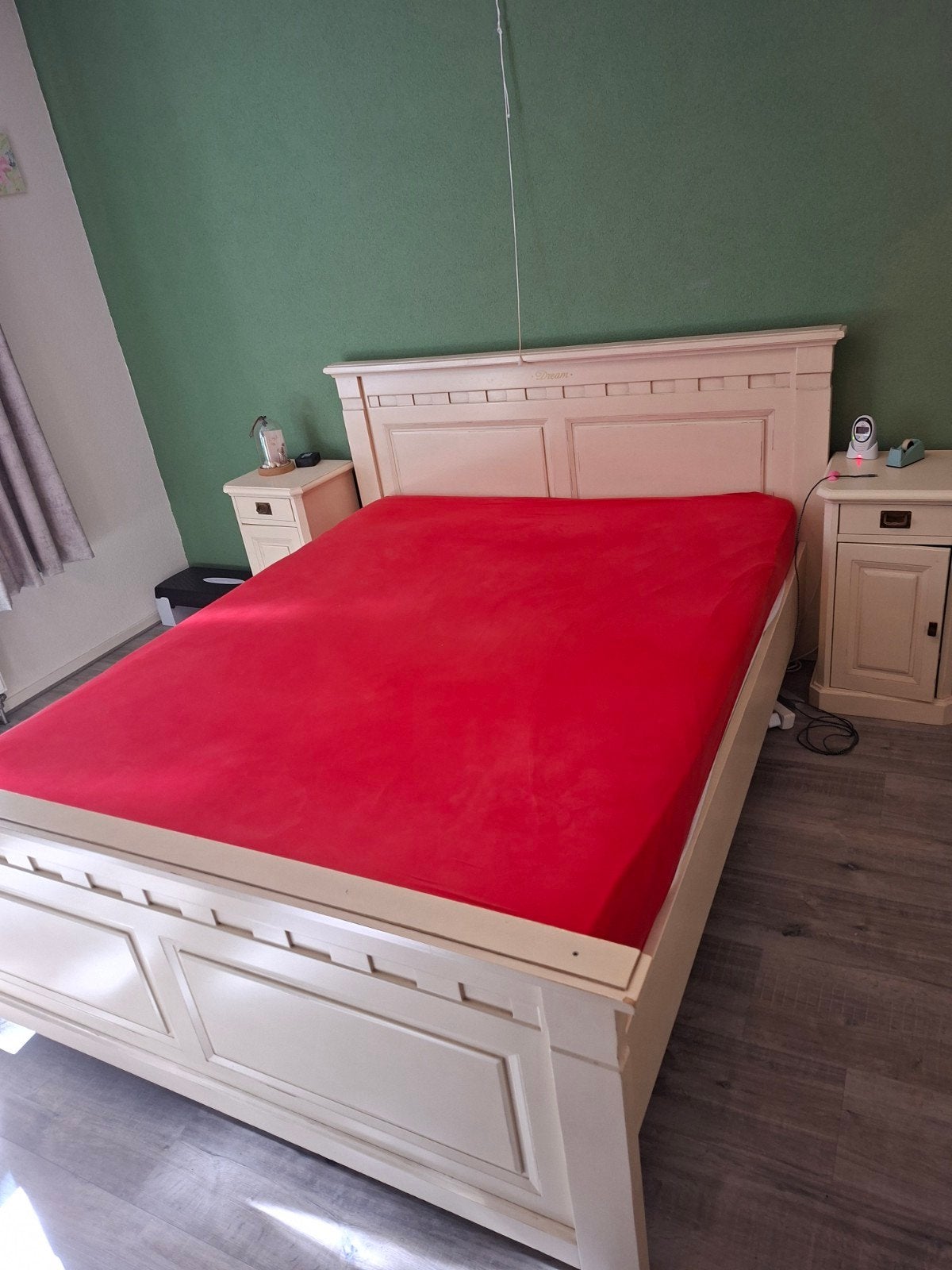 Tweepersoonsbed 160x210 cm met nachtkastjes, Huis en Inrichting, Slaapkamer | Bedden, Gebruikt, 210 cm, Tweepersoons, Ophalen of Verzenden