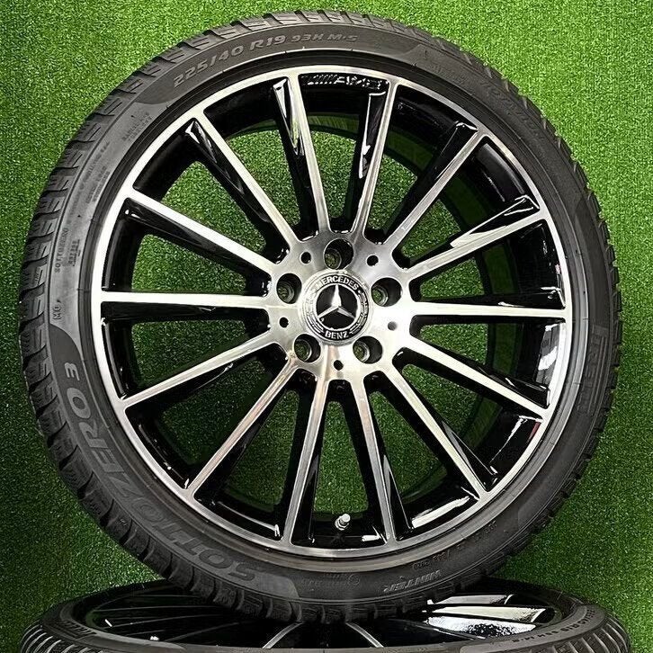 Originele 19 inch Mercedes AMG velgen banden C-klasse W205, Auto-onderdelen, Banden en Velgen, 19 inch, Gebruikt, Banden en Velgen
