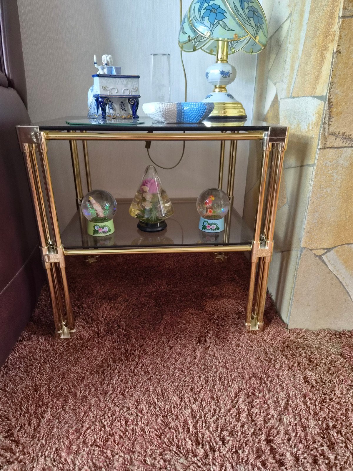 bijzet tafeltje, Huis en Inrichting, Tafels | Sidetables, Ophalen, 50 tot 100 cm, Rond, Glas