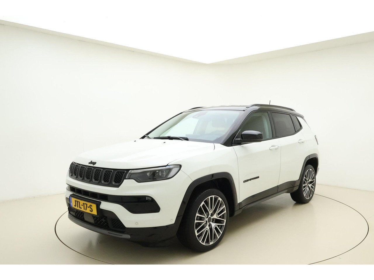 Jeep Compass 1.5T e-Hybrid S Automaat | Lederen bekleding |, Auto's, Jeep, Automaat, Gebruikt, 4 cilinders, Bedrijf