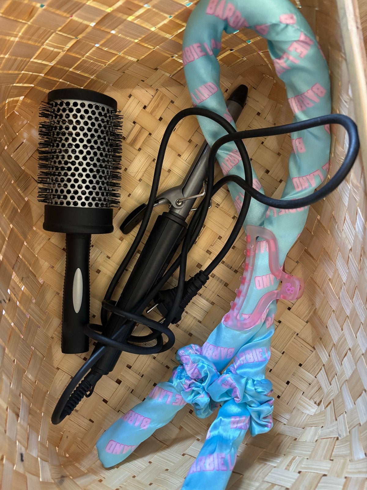 Haarstyling set: krultang, borstel en hittevrije kruller, Ophalen, Gebruikt, Krultang of Stijltang