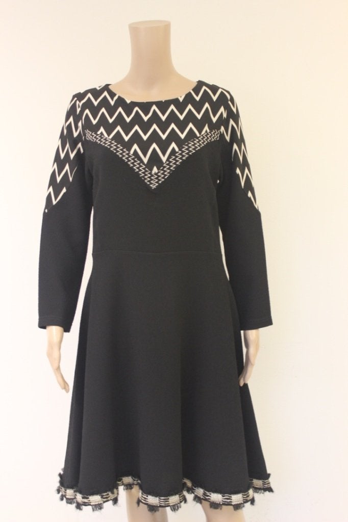 Save The Queen zwart/beige jurk maat L, ., Zwart, Maat 42/44 (L), Zo goed als nieuw
