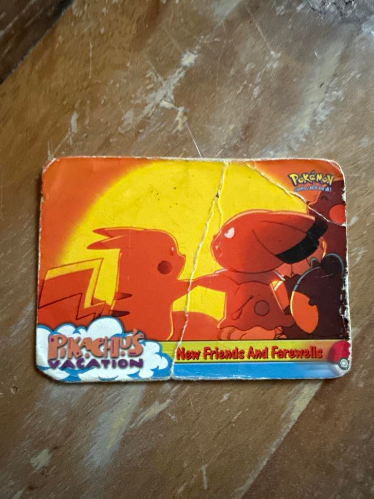 Pikachu's Vacation Topps kaart - New Friends And Farewells, Ophalen of Verzenden, Gebruikt, Losse kaart