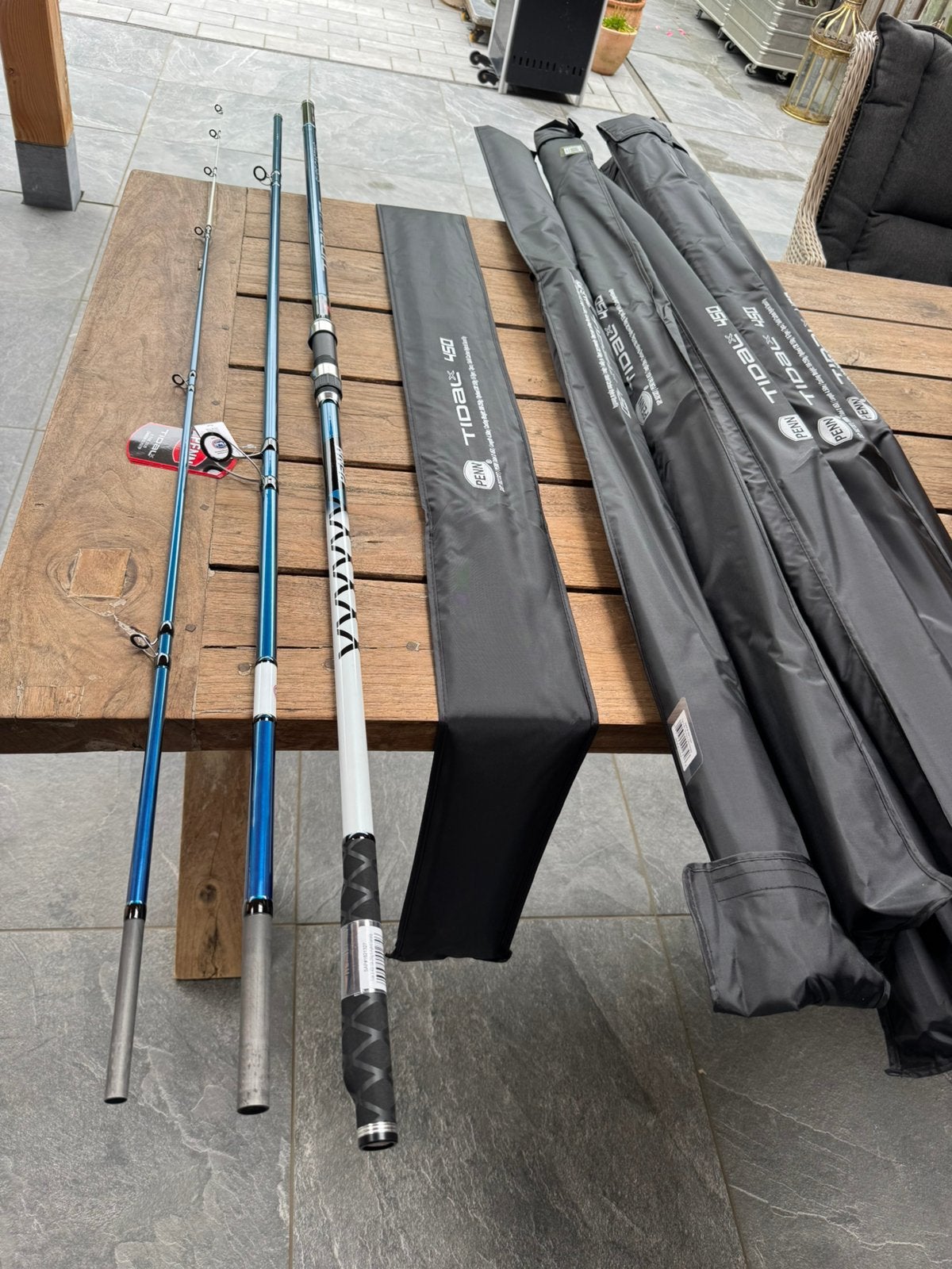 nieuwe penn tidal x 4,5m en 100-250 gr strandhengels, Watersport en Boten, Hengelsport | Zeevissen, Ophalen of Verzenden, Nieuw