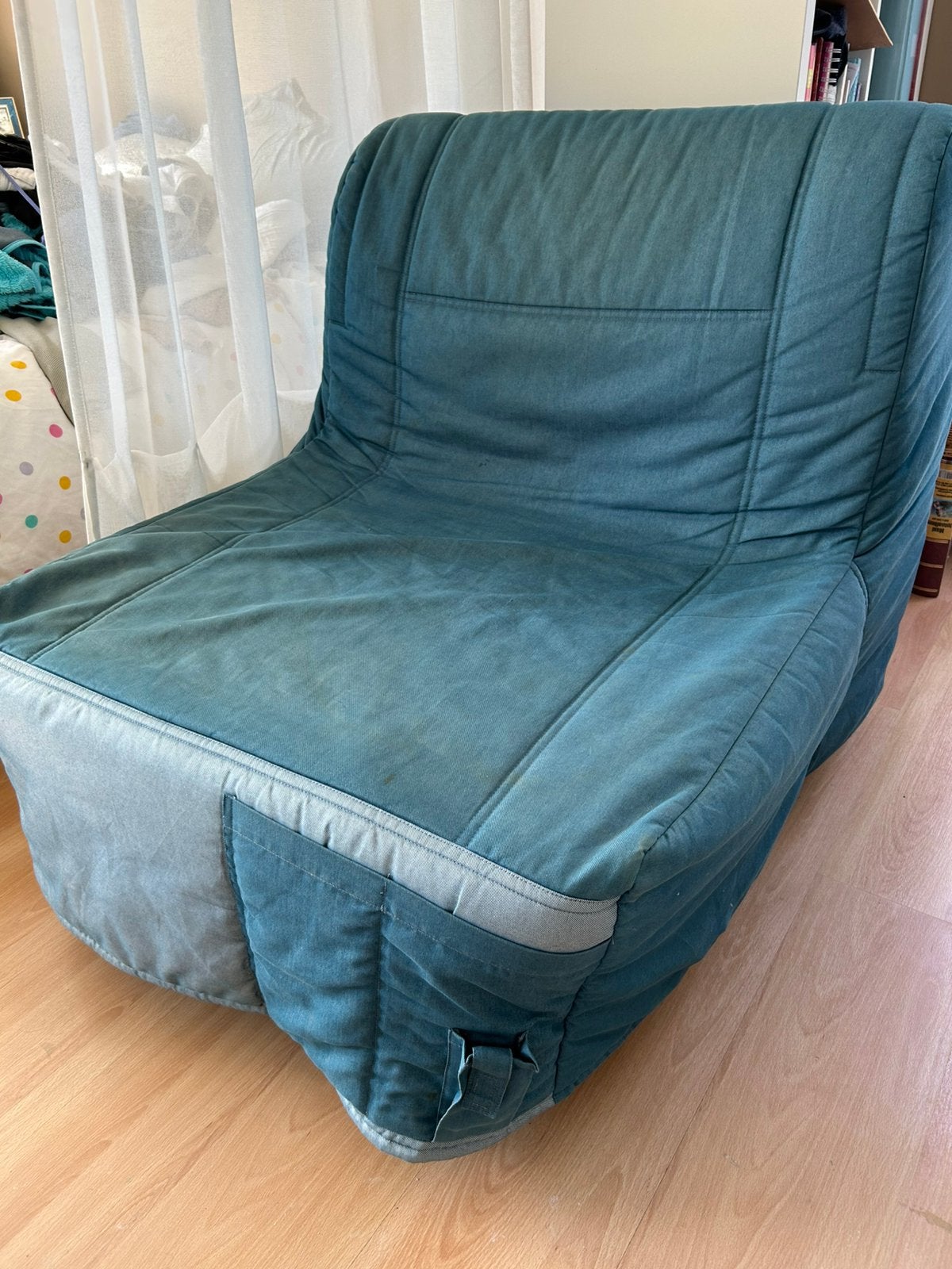 Ikea slaapbank blauw, Huis en Inrichting, Ophalen, Blauw, Tweepersoons, 140 cm