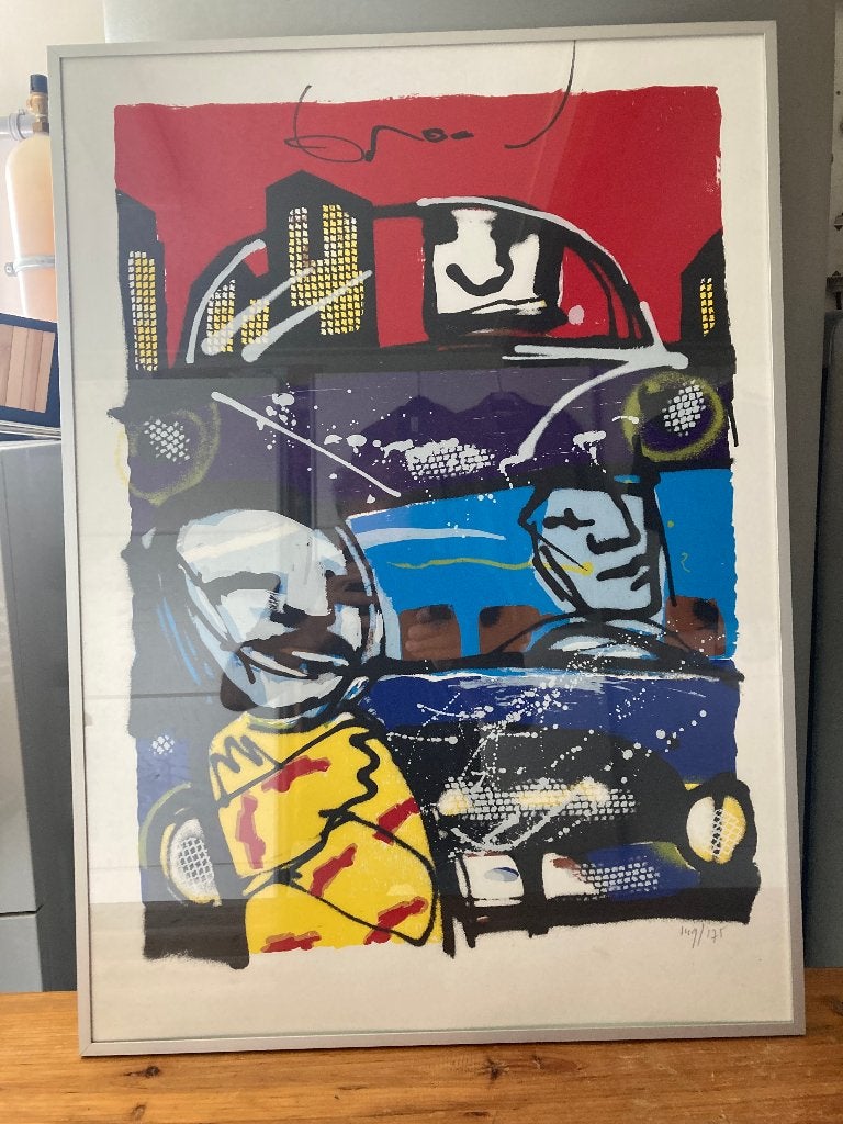 zeefdruk herman brood, Personages en Fantasiefiguren, Zeefdruk, Ophalen of Verzenden, Ingelijst