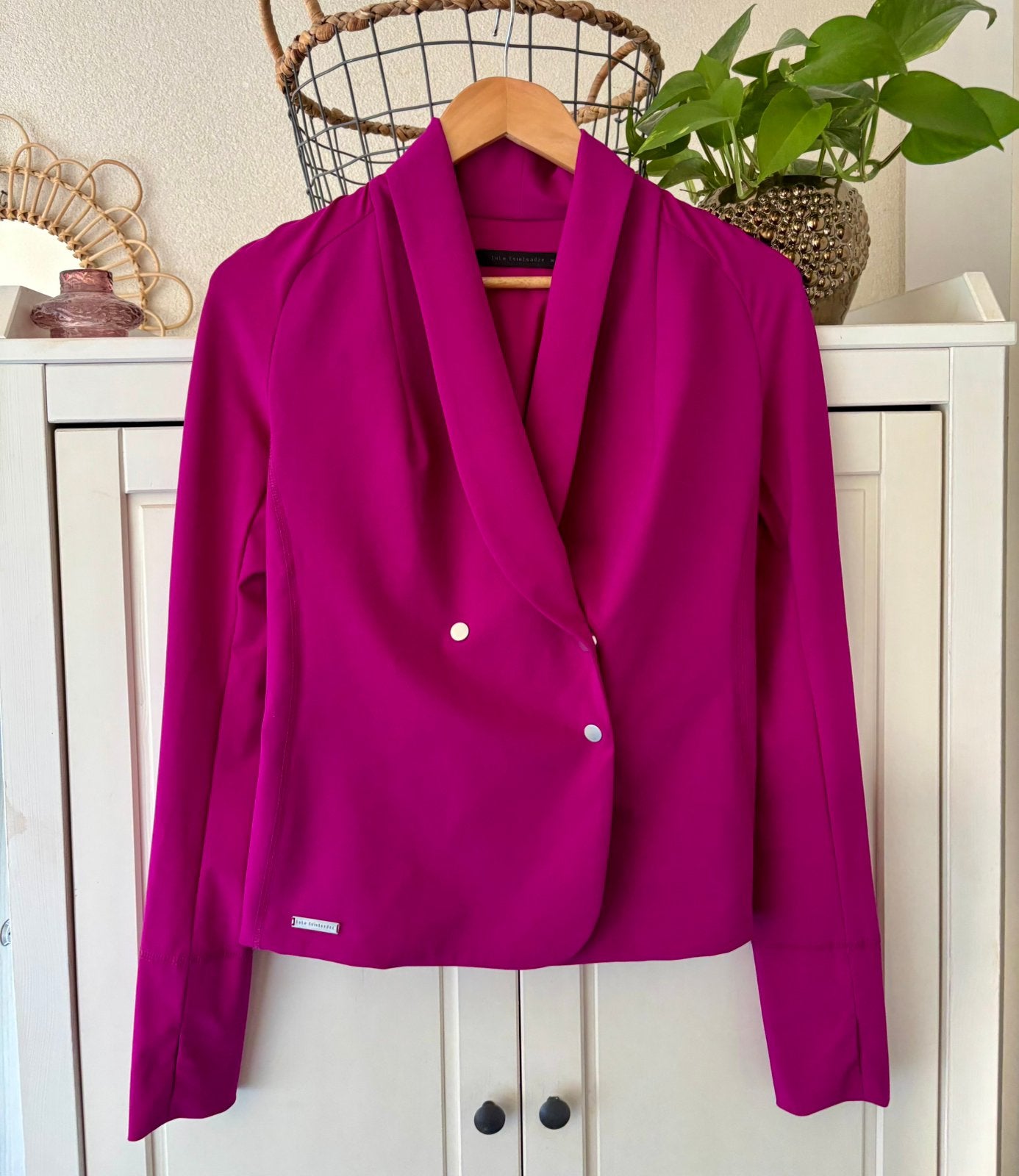 Lulu Tsintsadze travelstof blazer 36, Kleding | Dames, Paars, Ophalen of Verzenden, Zo goed als nieuw, Jasje