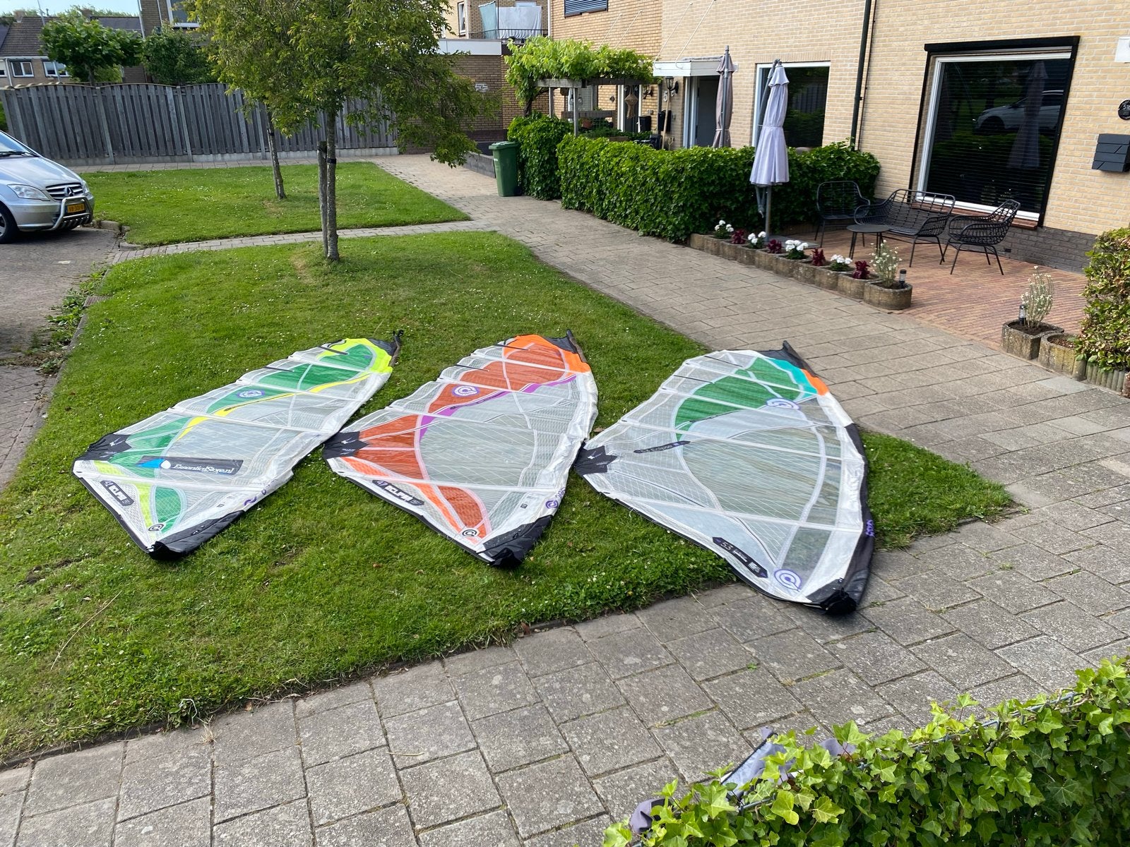 Goya Eclipse Power Wave Zeilen Set (4.2, 4.7, 5.3), Watersport en Boten, Windsurfen, Ophalen, Met zeil(en), Gebruikt, 3.5 tot 5 m²