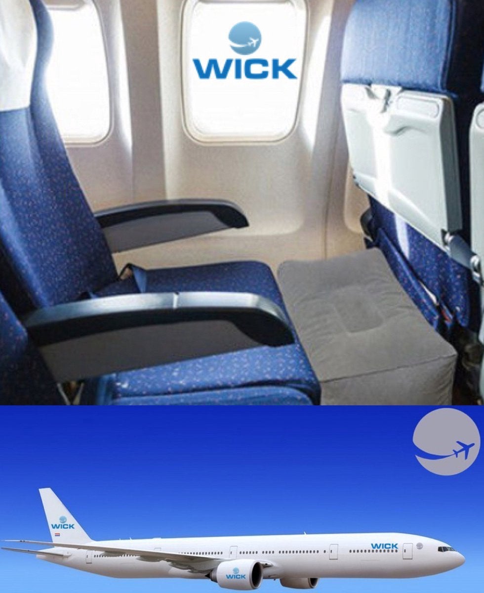 Wick Wings vliegtuigbedje / voetensteun / reiskussen, Ophalen of Verzenden, Zo goed als nieuw