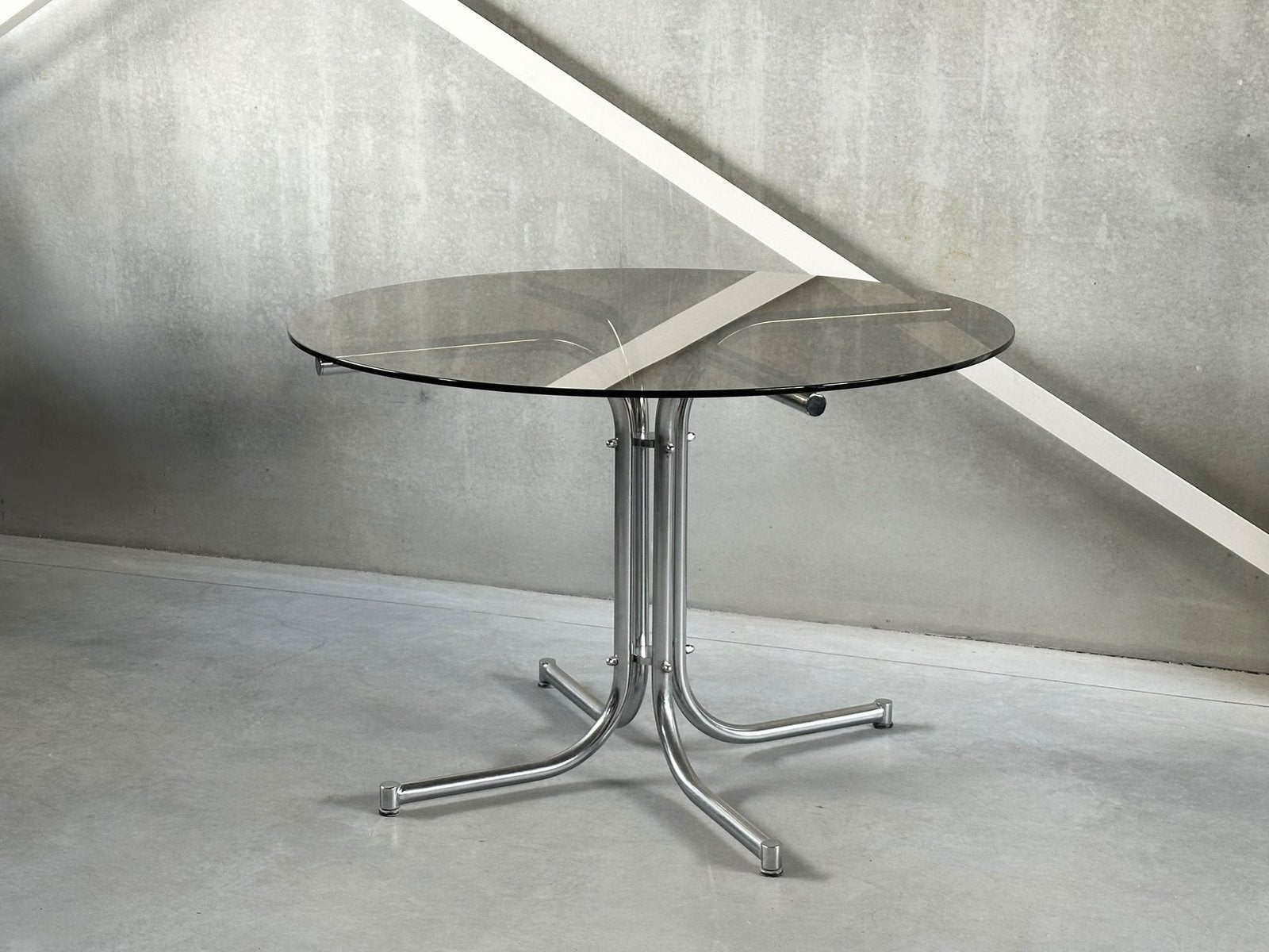 Vintage chroom eettafel 1980s, Ophalen