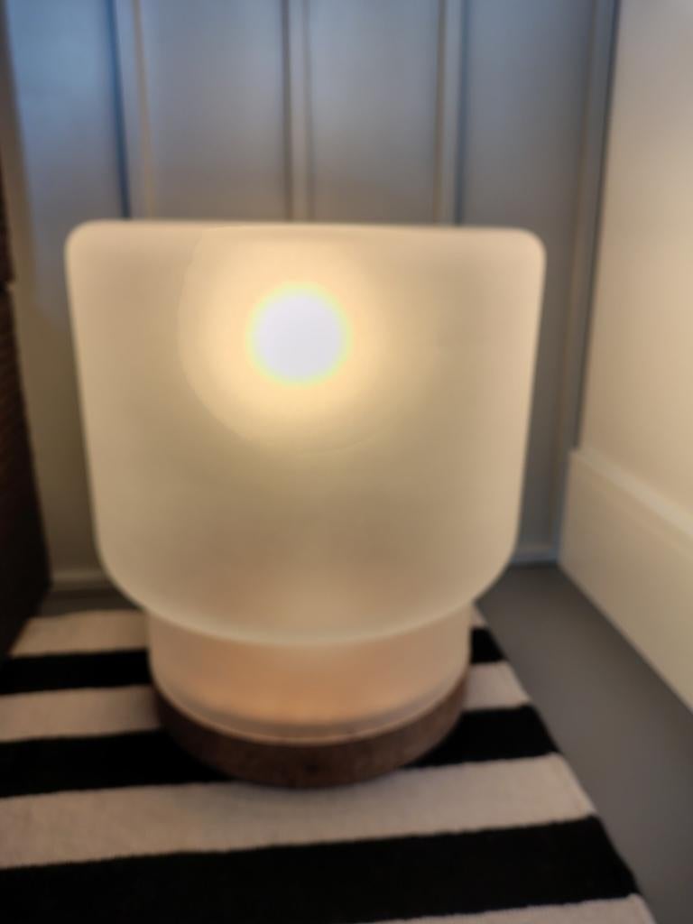 IKEA Sinnerlig Tafellamp - Frosted Glas en Kurk 2 stuks, Ophalen, Zo goed als nieuw, Modern, Scandinavisch, Minimalistisch