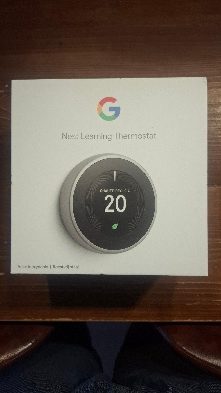 Google Nest Thermostat RVS V3 met heatlink, Doe-het-zelf en Verbouw, Ophalen of Verzenden, Slimme thermostaat, Zo goed als nieuw