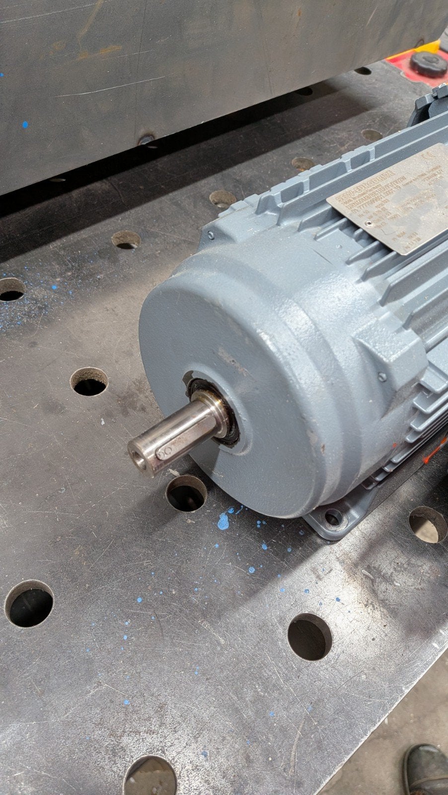 Elektromotor 0,25kW, 702rpm, met rem en tweede as, Ophalen of Verzenden, Zo goed als nieuw, Elektromotor