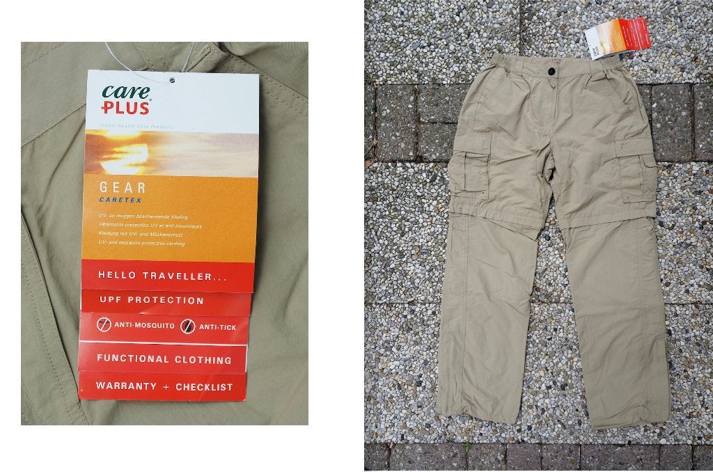 CAREPLUS  DAMES AFRITS SAFARI BROEKEN ANTI MALARIA MUG / UV, Ophalen of Verzenden, Nieuw, Kleding