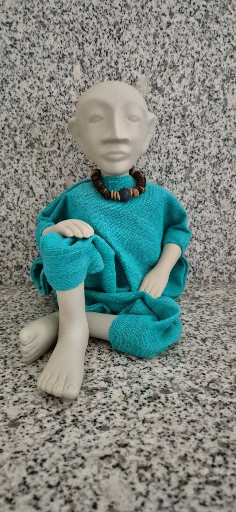 Flexibele Thaise monnik / decoratiepop – 50 cm, Ophalen of Verzenden, Zo goed als nieuw, Mens