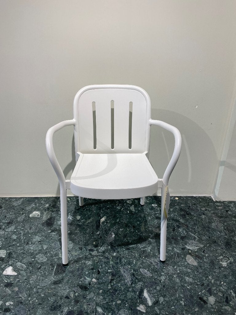 HAY Deville Armchair Cream White, Tuin en Terras, Tuinstoelen, Ophalen, Zo goed als nieuw, Aluminium, Stapelbaar