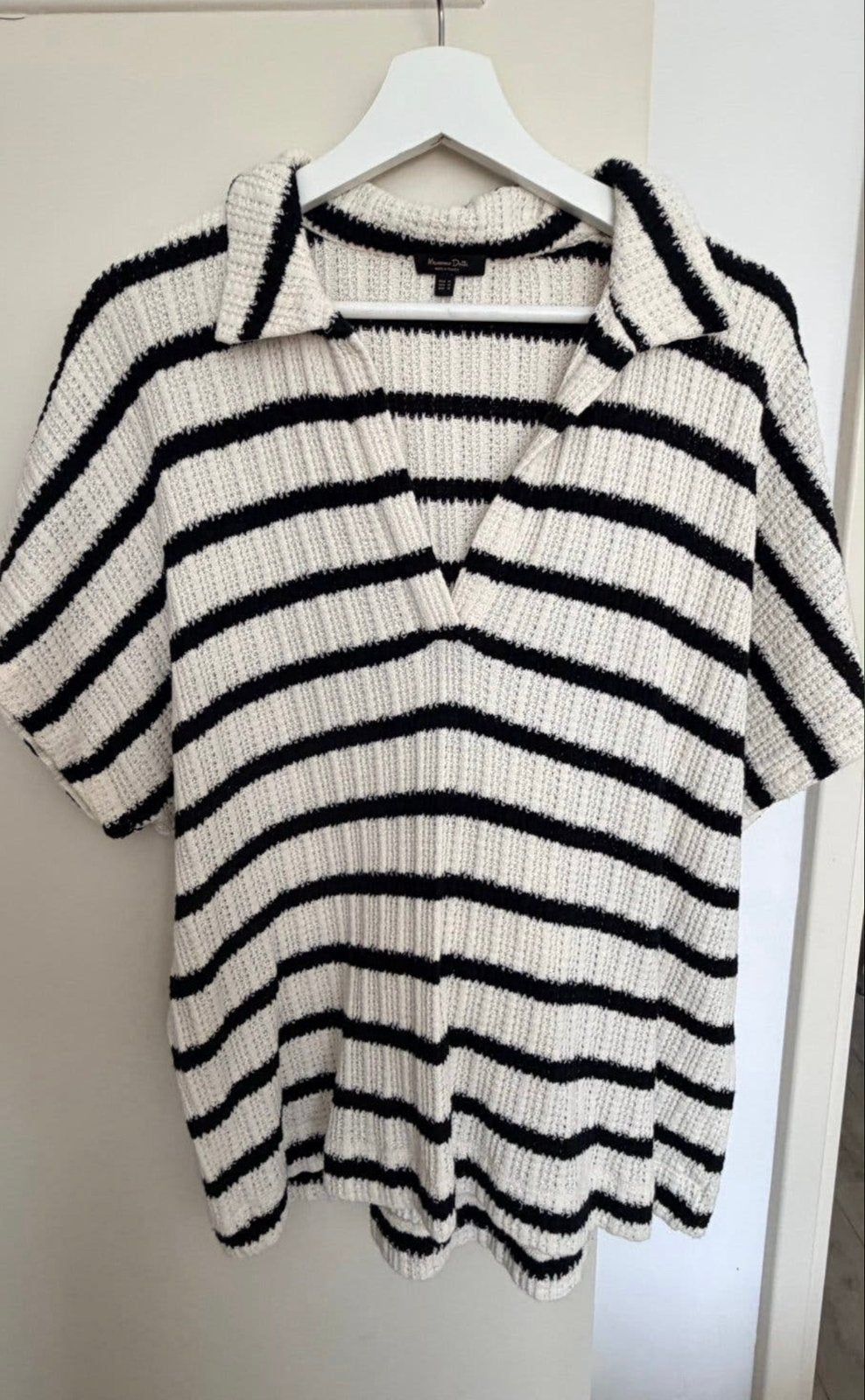Massimo Dutti top | Maat M | Beige & zwart, Maat 38/40 (M), Massimo Dutti, Beige, Ophalen of Verzenden
