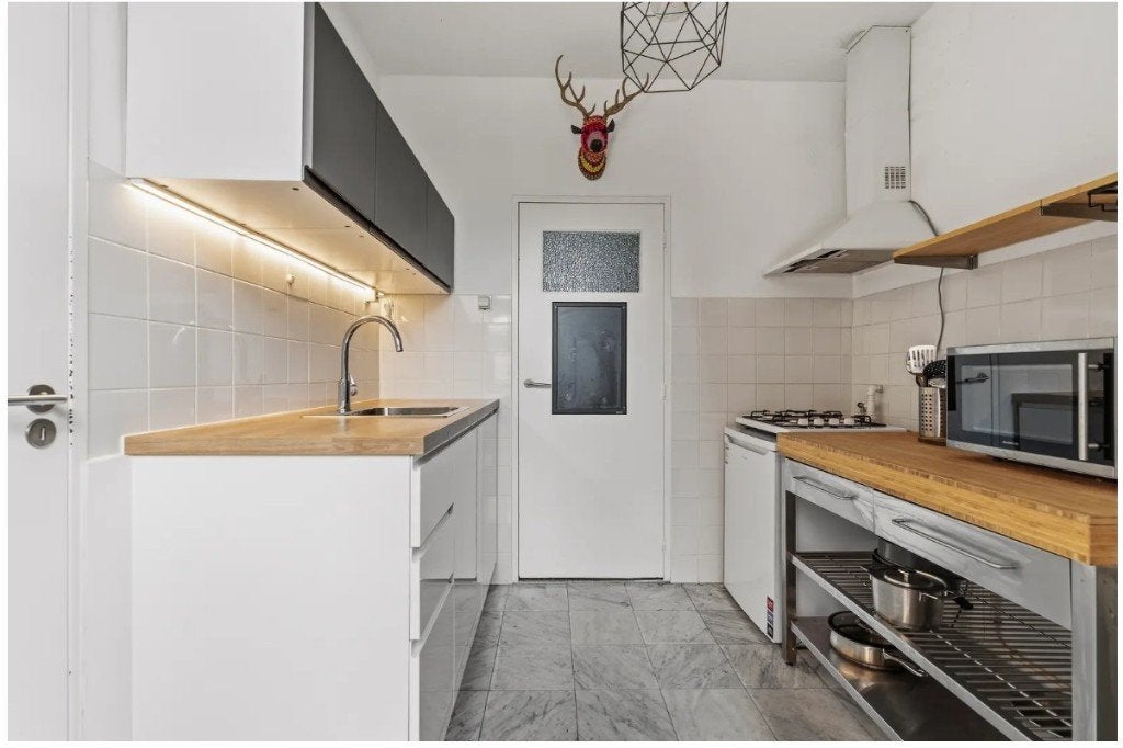 Complete keuken te koop, Ophalen, Gebruikt, Wit, Enkelwandige keuken