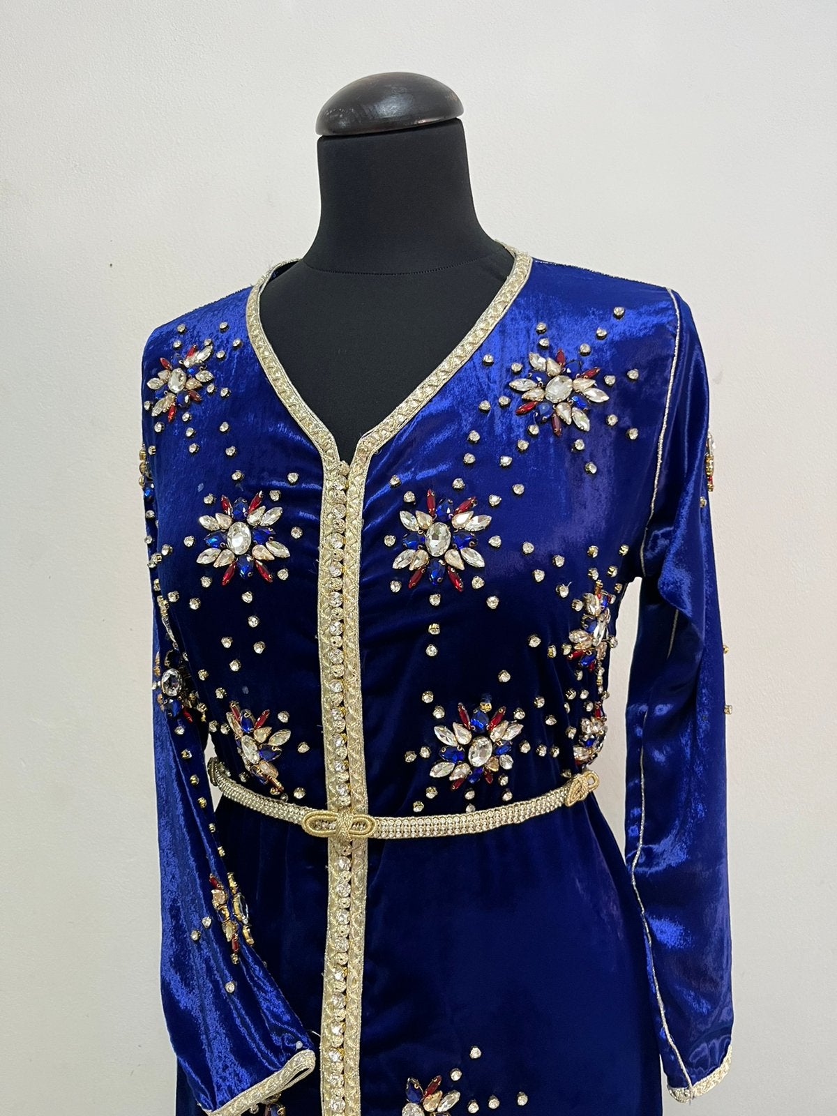 Caftan Marokkaanse jurk, Overige typen, Blauw, Ophalen of Verzenden, Zo goed als nieuw