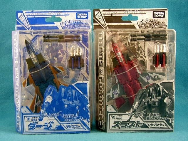 Transformers Takara Henkei Dirge en Thrust, Overige generaties, Ophalen of Verzenden, Zo goed als nieuw, Decepticons