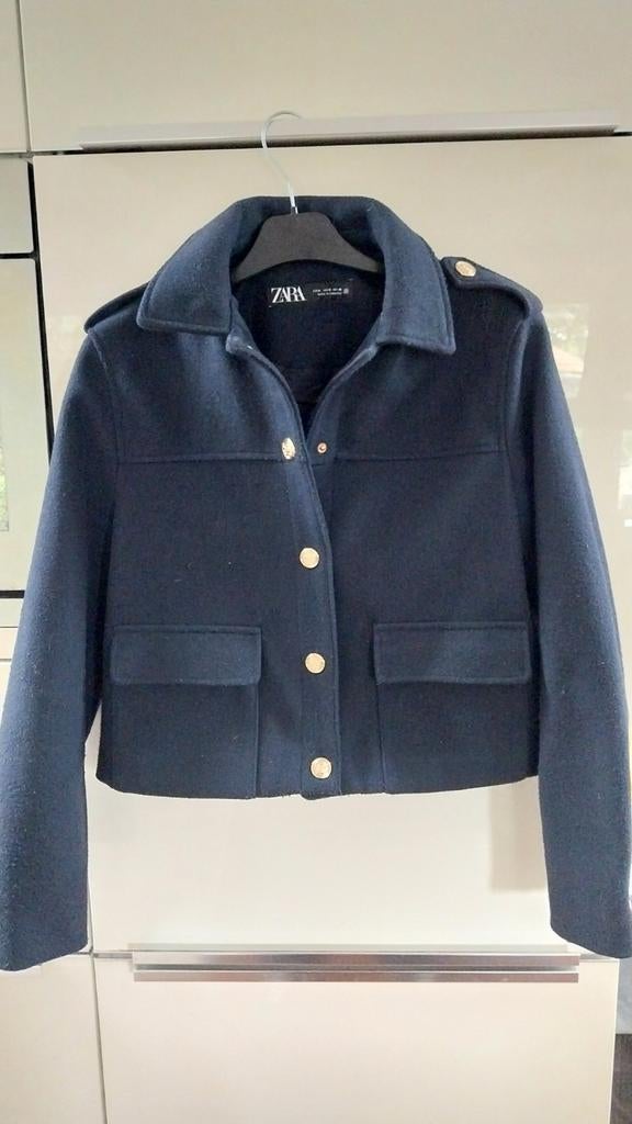 Erg leuk donkerblauw (binnen) jasje zara, maat S., Blauw, Zara, Ophalen of Verzenden, Zo goed als nieuw