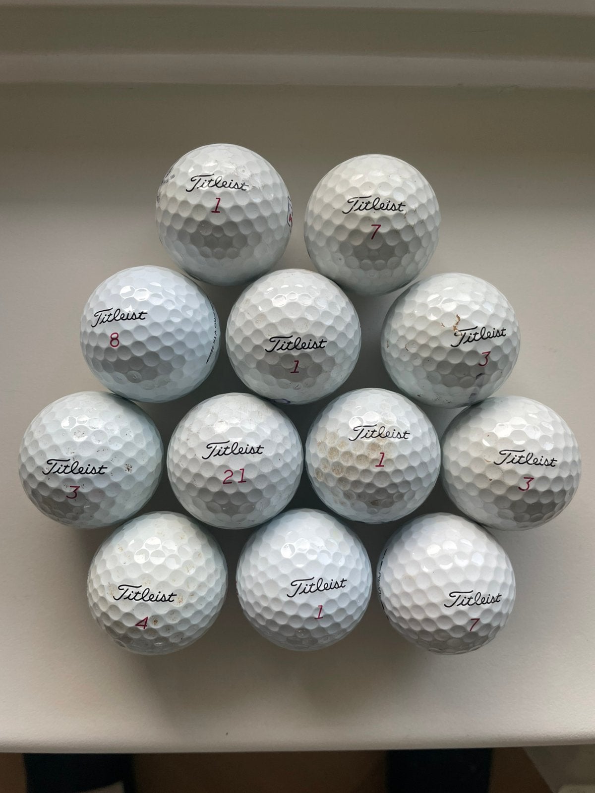 12 st Titleist Pro V1X AAAA golfballen, Ophalen of Verzenden, Zo goed als nieuw, Bal(len)