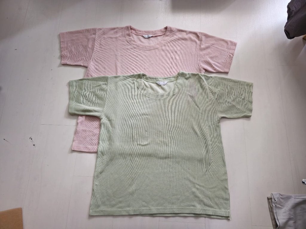 Roze en groene top T-shirt, Kleding | Dames, Ophalen of Verzenden, Gedragen, Roze, Korte mouw