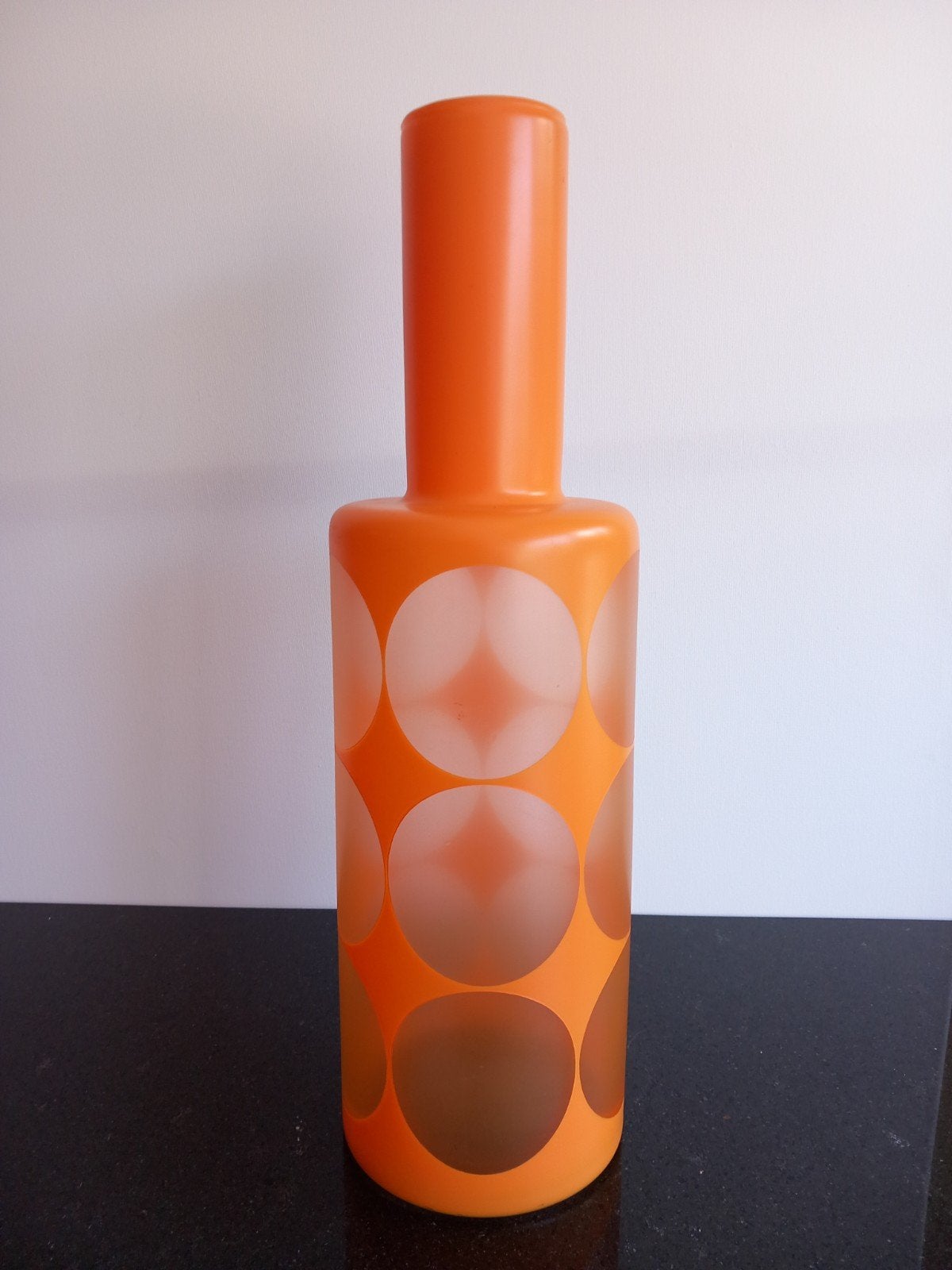 Grote Vidreco La Mediterránea  design vaas oranje glas 45 cm, Ophalen, Gebruikt, Oranje, Glas