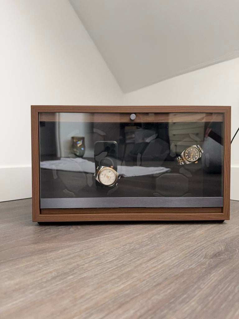 Olvy watchwinder horlogebox voor 6 horloges, Overige merken, Overige materialen, Polshorloge, Overige materialen