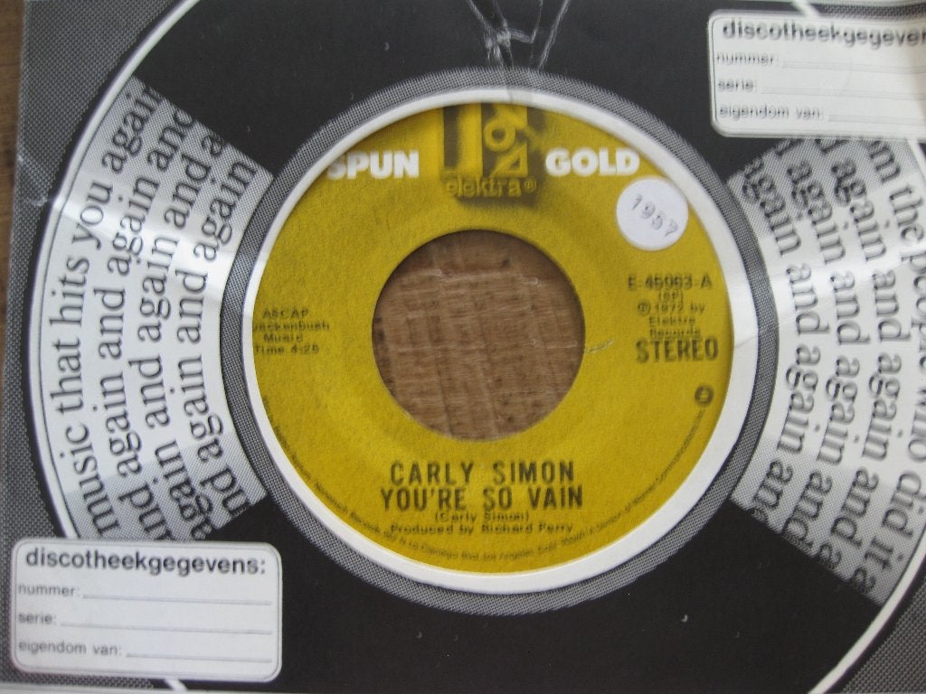 Vinyl single Carly Simon   "You're so vain", Ophalen of Verzenden, Gebruikt, Pop
