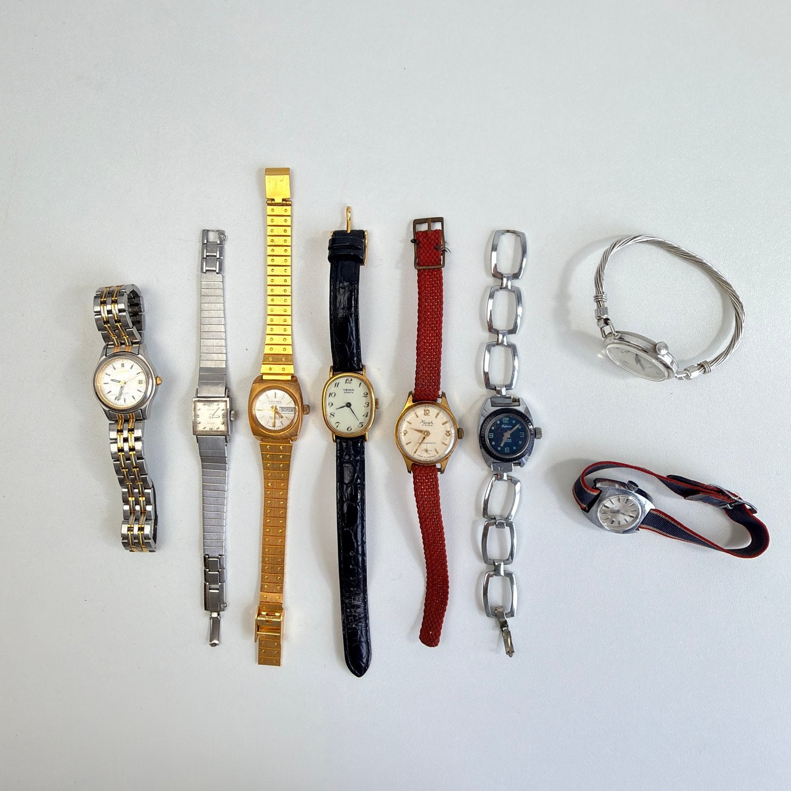 Lot vintage horloges: Prisma, Velona, Citizen, Seiko e.a., Overige merken, Staal, Staal, G