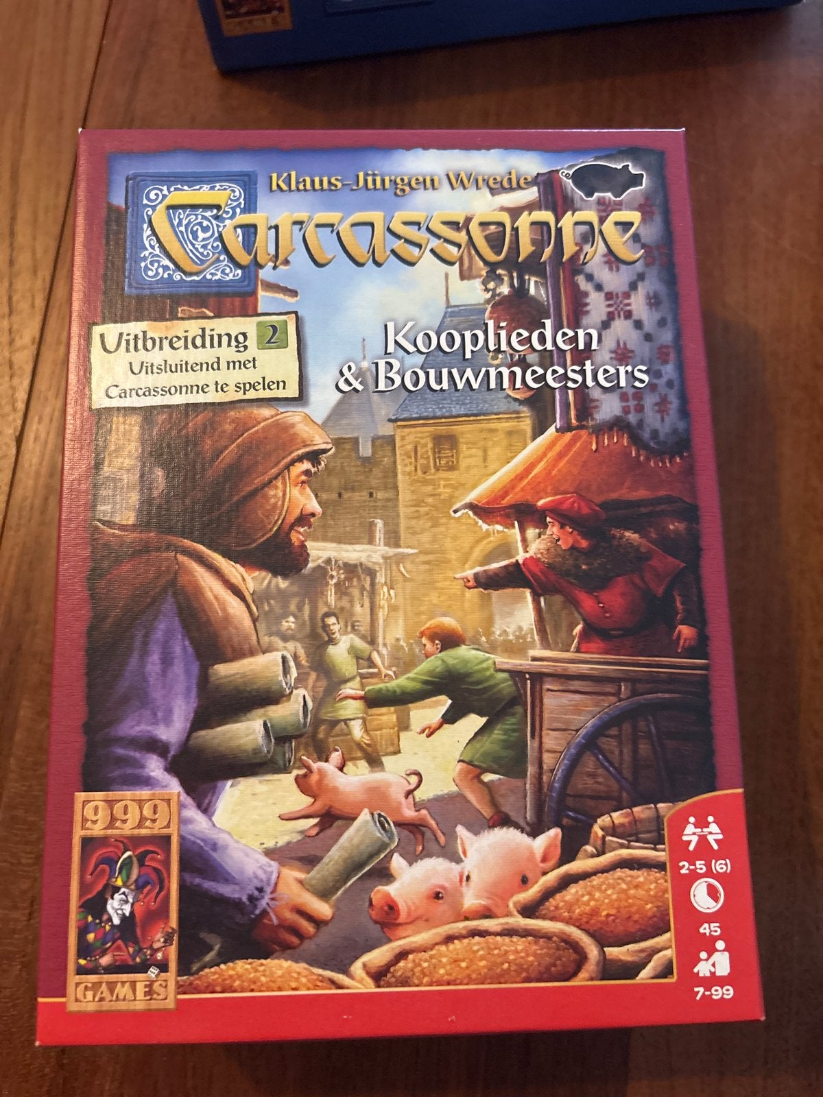 Carcassonne Uitbreiding 2: Kooplieden & Bouwmeesters, Drie of vier spelers, Ophalen of Verzenden, Gebruikt
