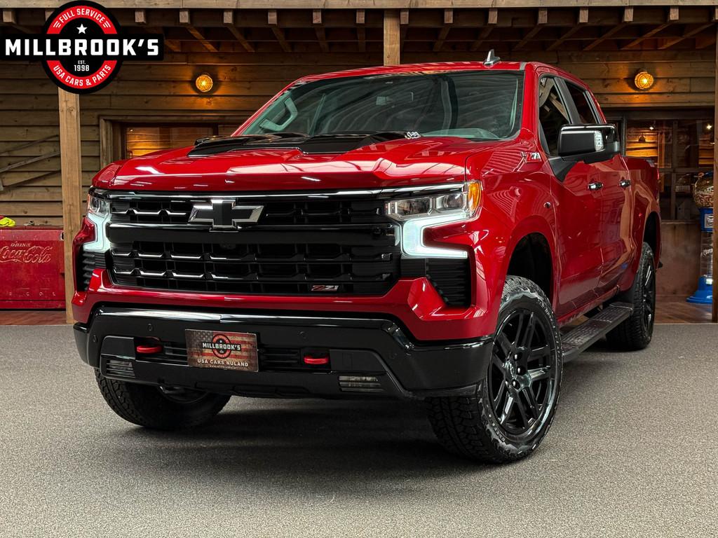Chevrolet Silverado Trailboss 6.2 V8 BPM VRIJ!, 360, Adaptie, Auto's, Automaat, Zwart, Leder, Nieuw
