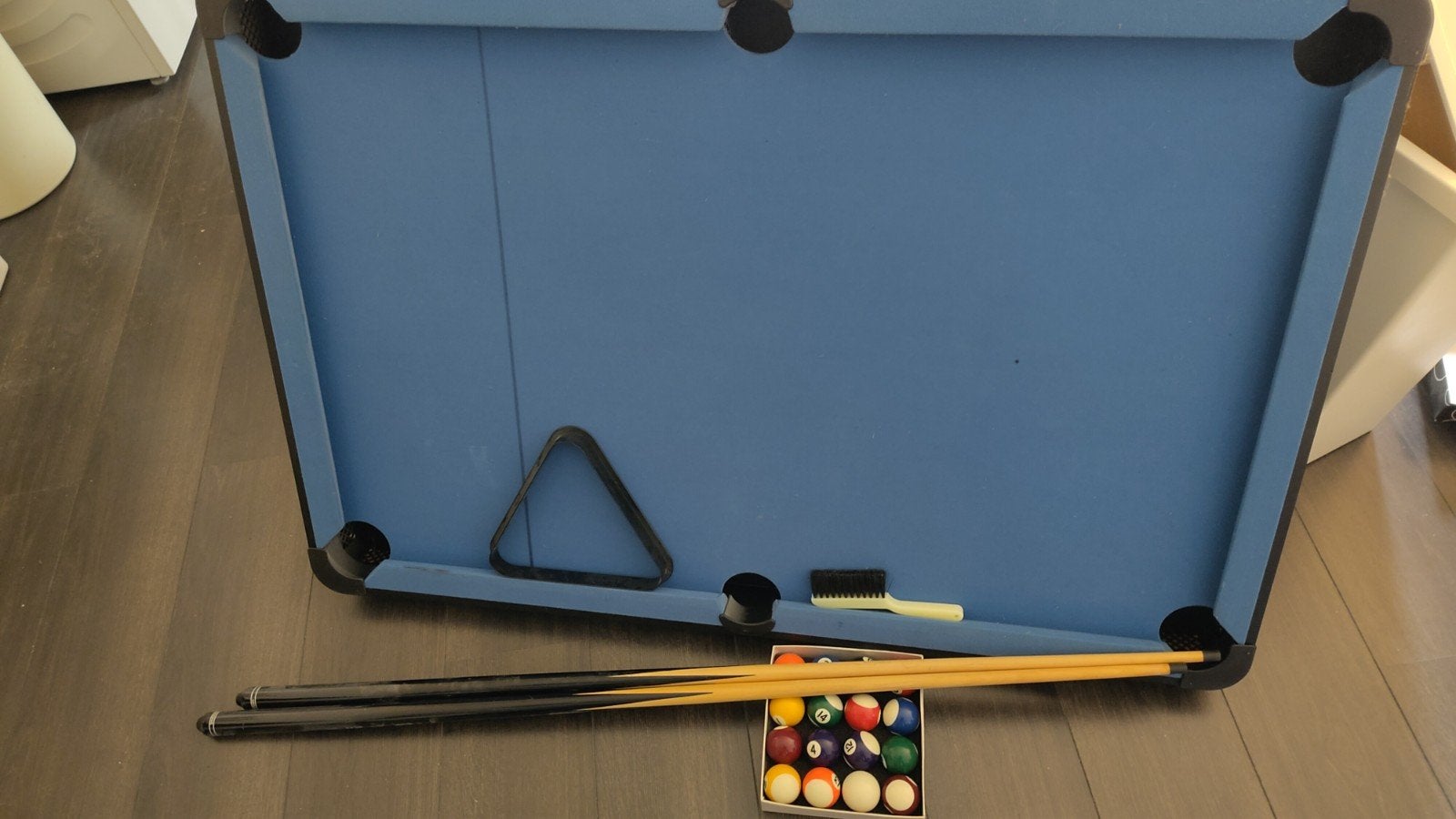 Tafelmodel poolspel met accessoires, Sport en Fitness, Biljarten en Poolen, Ophalen, Zo goed als nieuw, Pooltafel