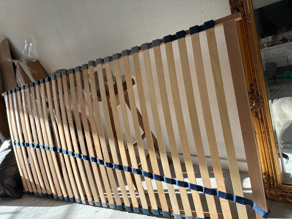 lattenbodem, Ophalen, Gebruikt, Eenpersoons, Beige