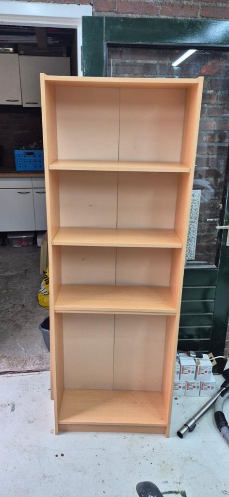 Houten Boekenkast met 4 Planken - Gebruikt, Ophalen, Met plank(en), Gebruikt, 50 tot 100 cm