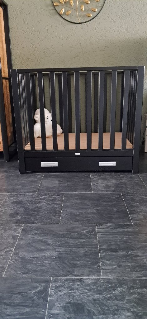 Box zwart met lade, Kinderen en Baby's, Boxen, Ophalen, Gebruikt, Rechthoekig, Lade