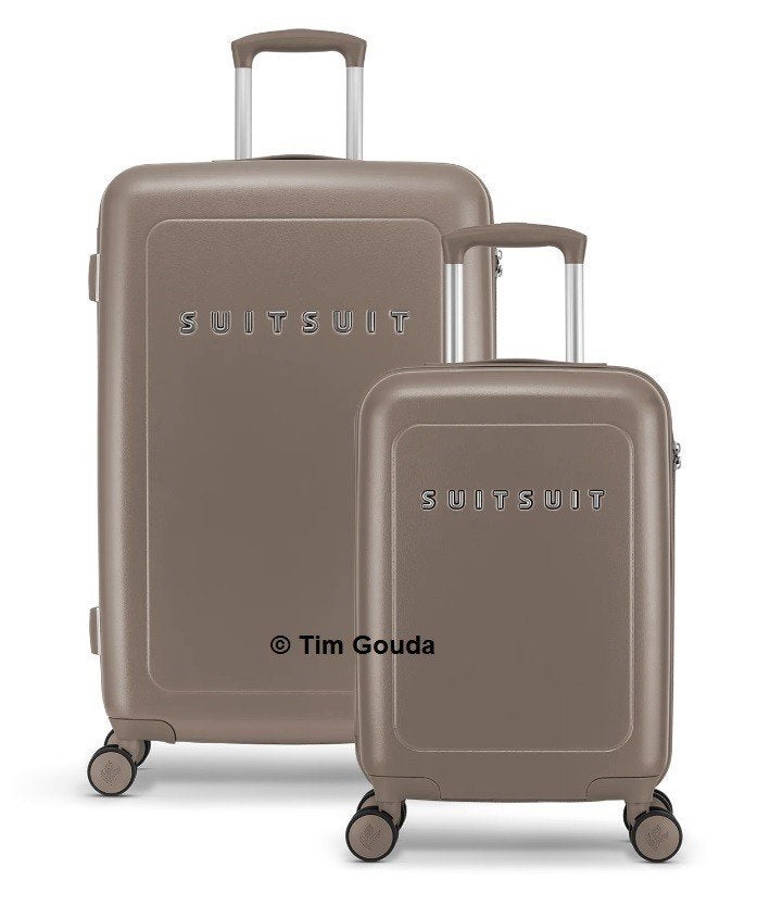 ✅ SUITSUIT Plaza Taupe kofferset (55/76 cm) - NIEUW, Hard kunststof, 45 tot 55 cm, Nieuw, Ophalen of Verzenden