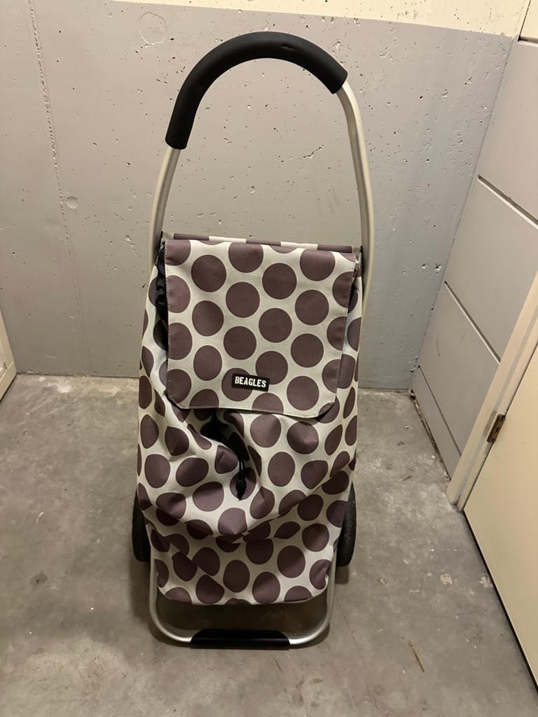 Boodschappenwagentje, zgan, 30 cm of meer, Bruin, Minder dan 40 cm, Zo goed als nieuw