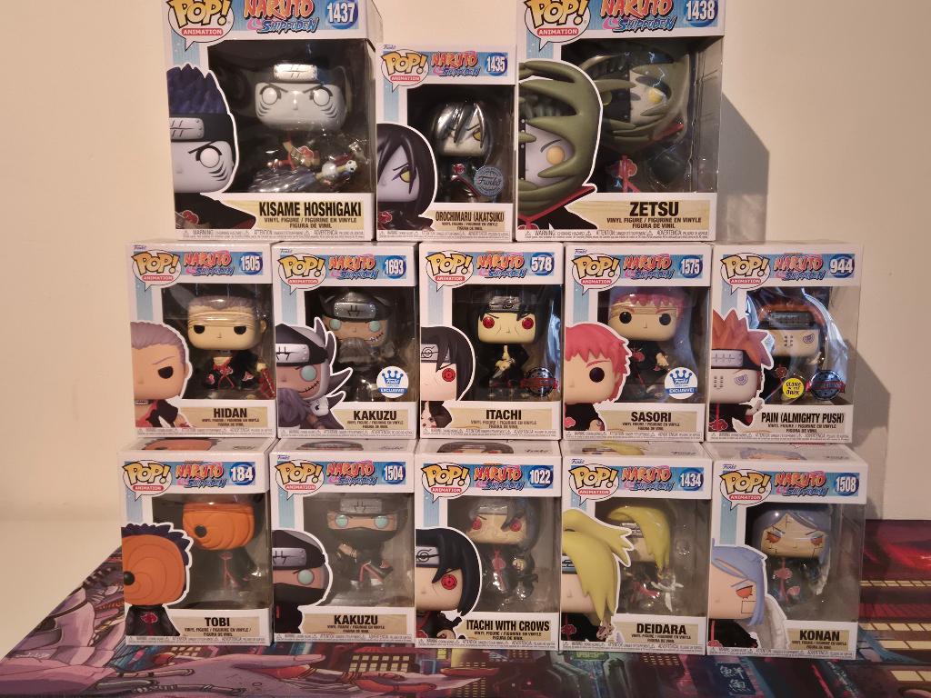Funko Pop Naruto Akatsuki Bundel – Itachi / Pain / Kisame, Ophalen, Zo goed als nieuw