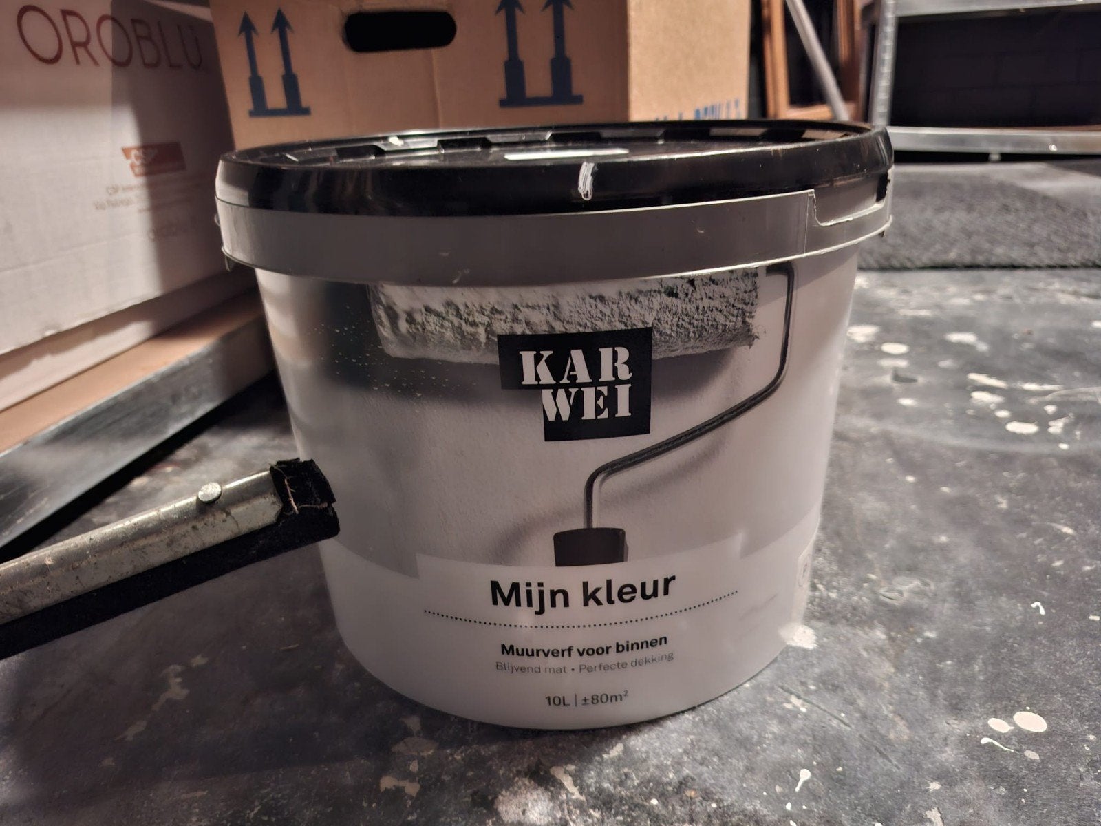 muurverf, Ophalen, Nieuw, Wit