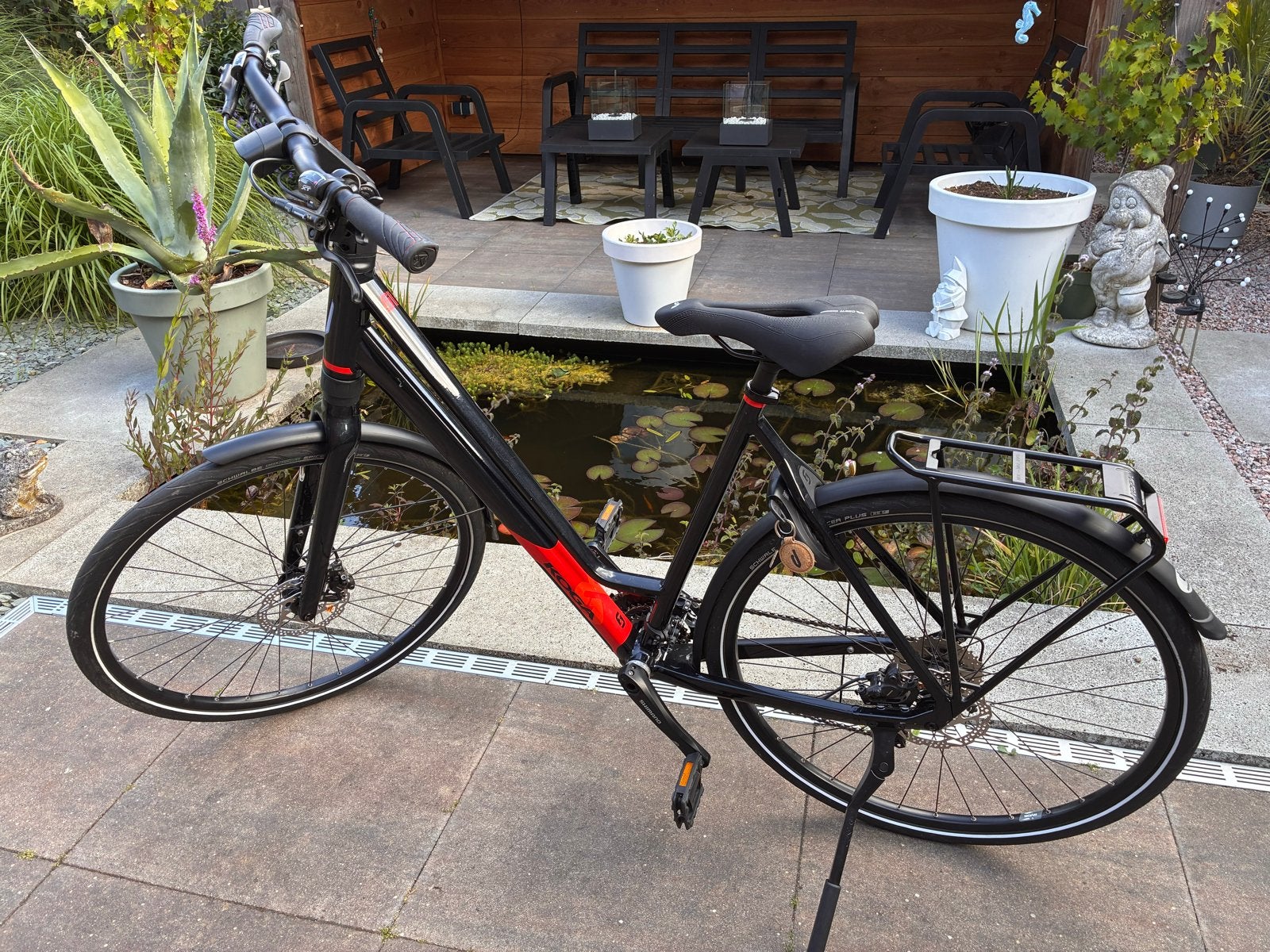 Koga F3 5.0 Stadsfiets - Panter Black High Gloss (Maat 56), Overige merken, Versnellingen, Zo goed als nieuw, Schijfrem