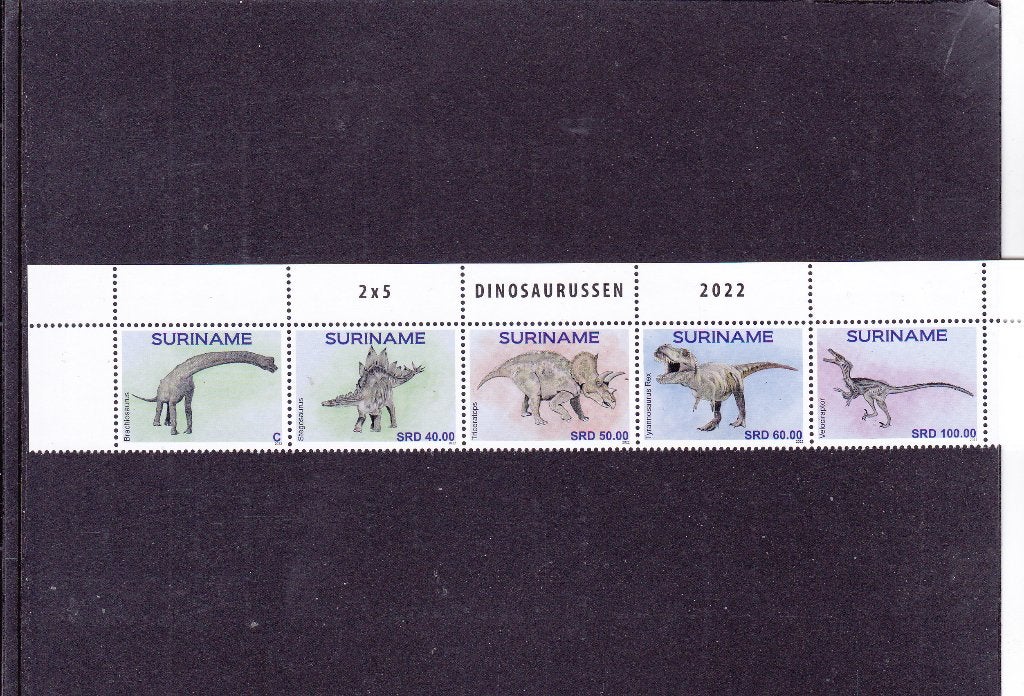 Suriname 2880/84 Dino,s 2022 (1202), Verzenden