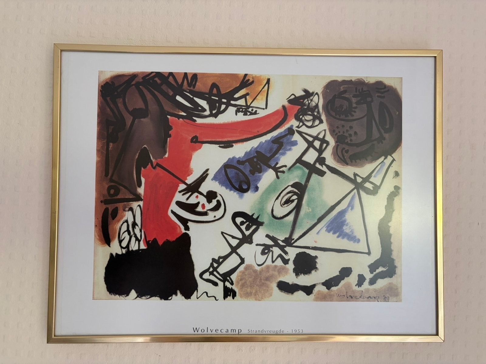 Wolvecamp 'Strandvreugde' - 1953 ingelijste print, Ophalen of Verzenden
