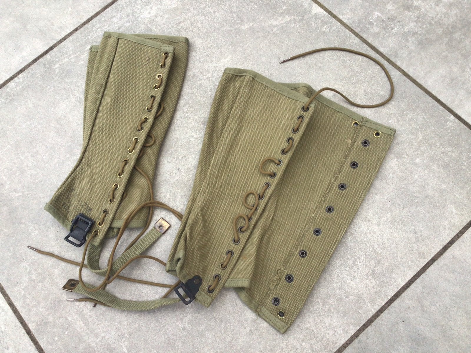 Legergaiters - Canvas Beenbeschermers, Verzamelen, Militaria | Algemeen, Ophalen of Verzenden, Landmacht, Nederland, Kleding of Schoenen