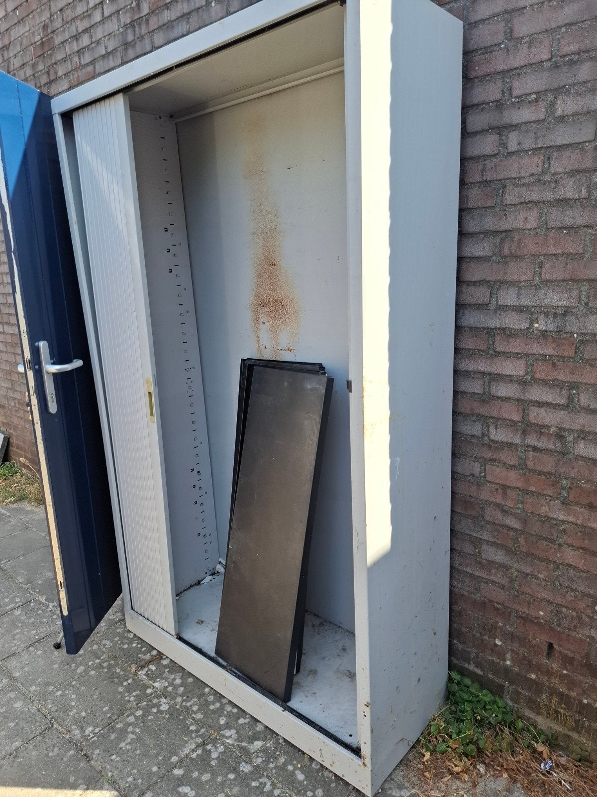 stalen kantoorkast met metalen leggers gratis, Ophalen, Gebruikt, 50 tot 100 cm, Metaal