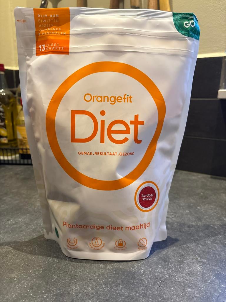 Orangefit Diet Aardbei Smaak - Plantaardige Dieet Maaltijd, Ophalen of Verzenden, Nieuw, Drank